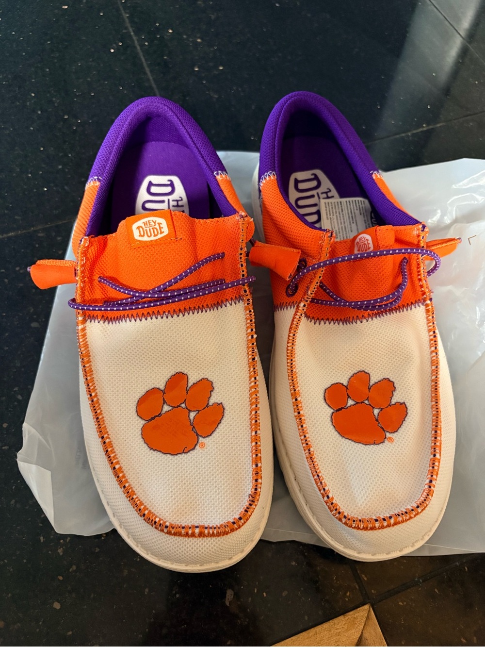 Hey Dude Wally Tri Clemson Men's Size 9